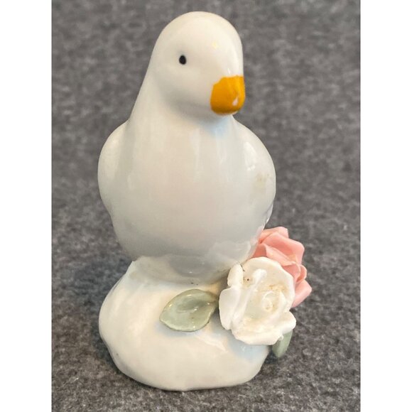 3 Ceramic Bird Figurine Floral Detail Ivory Toned Accent Home Decor Vtg - Picture 13 of 16